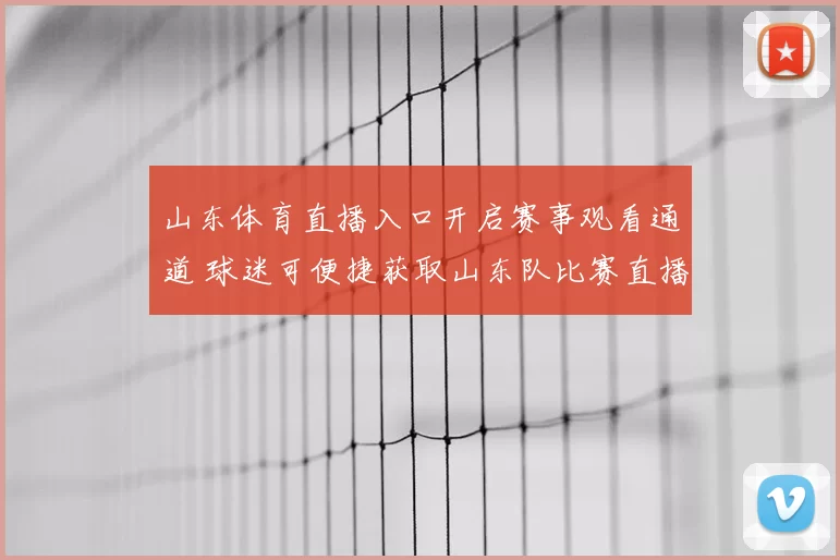 山东体育直播入口开启赛事观看通道 球迷可便捷获取山东队比赛直播信息